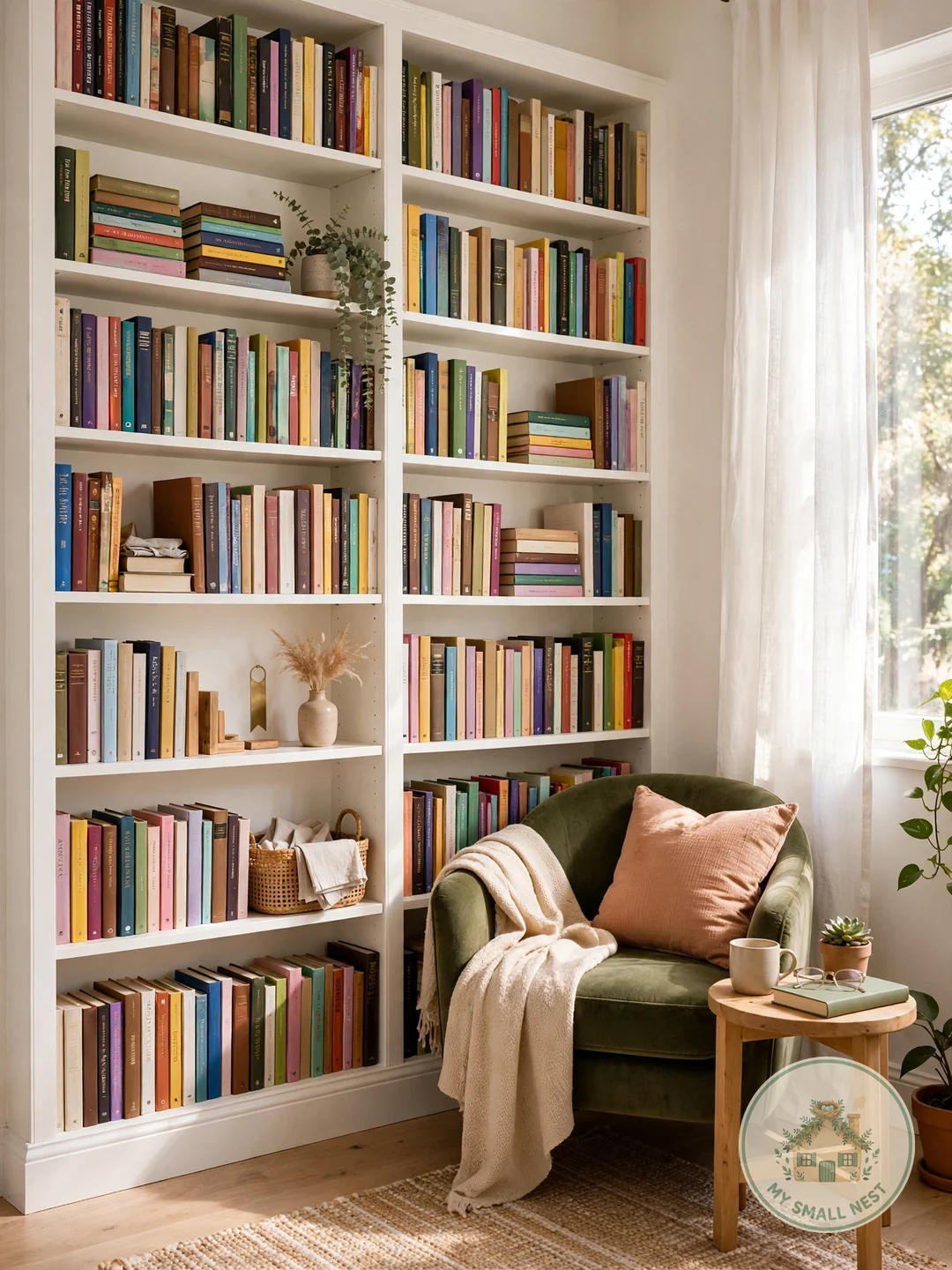 Floor-to-Ceiling Bookshelves - apartment library ideas