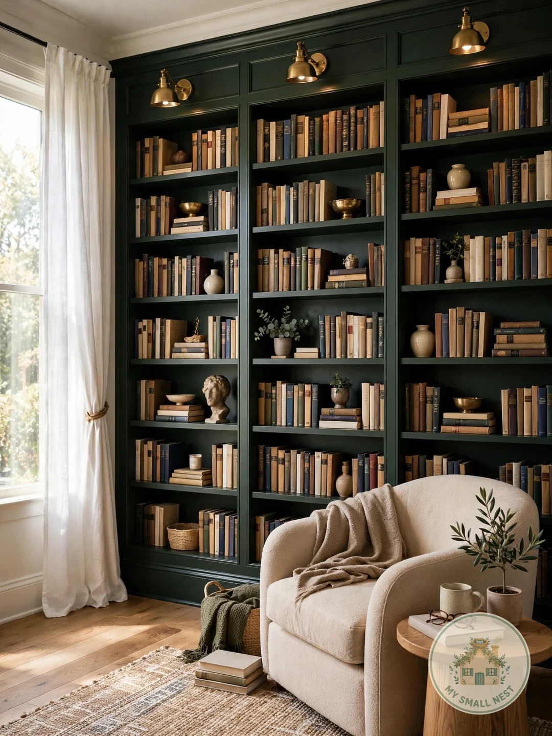 Full Library Wall - apartment library ideas