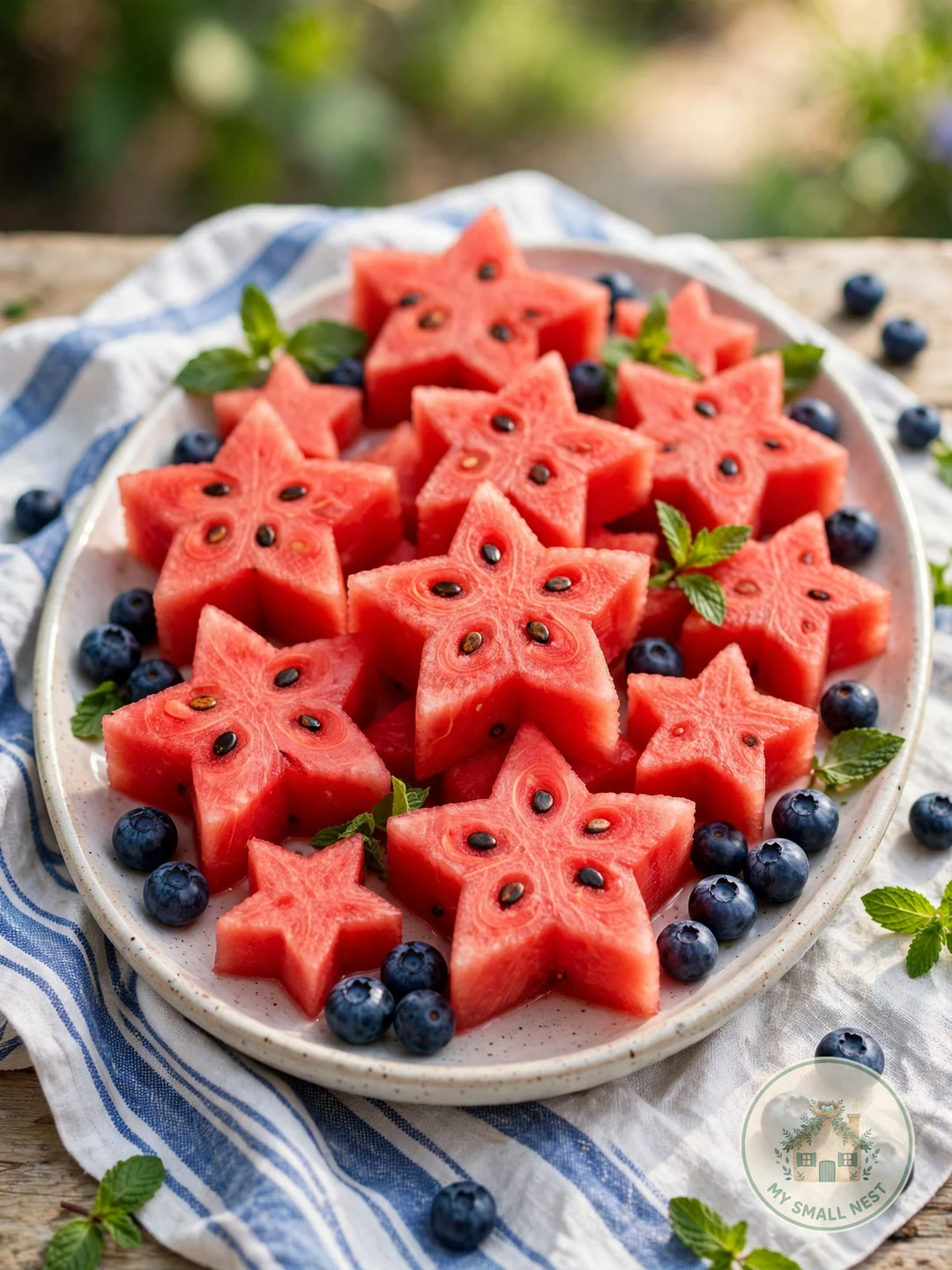 Watermelon Stars and Slices - fourth of july food ideas