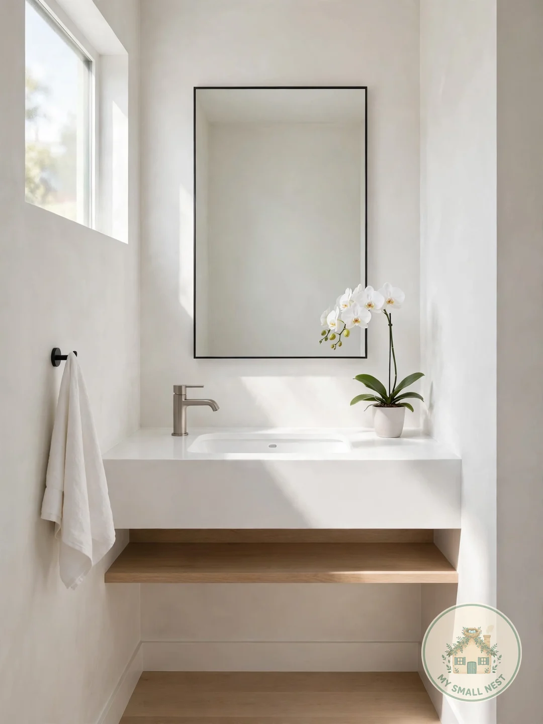 Keep It Clean and Minimal - half bath decor ideas