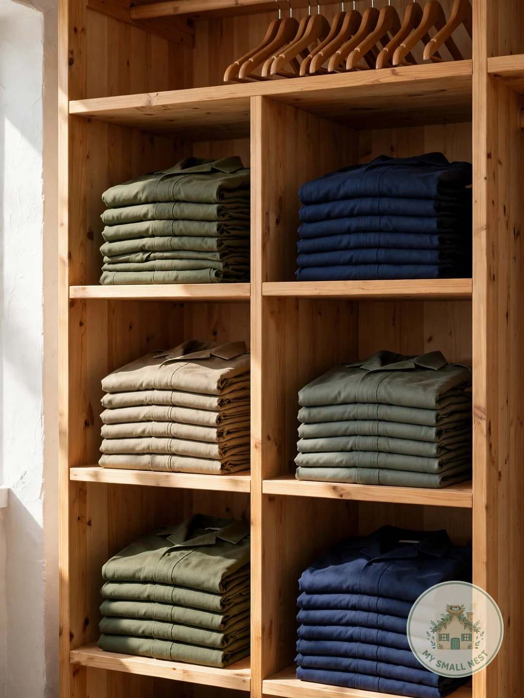 Fold Everything Uniformly - dorm closet organization