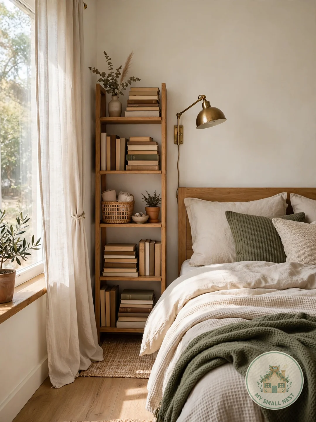 Bedroom Library Corner - apartment library ideas