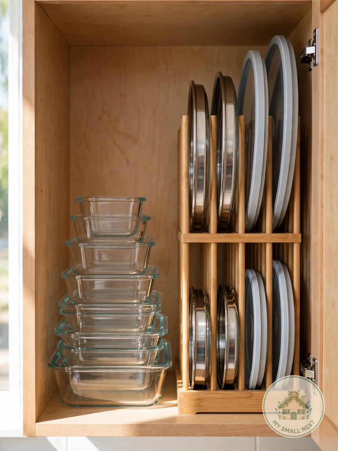 Never Store Containers With Lids On - organize tupperware