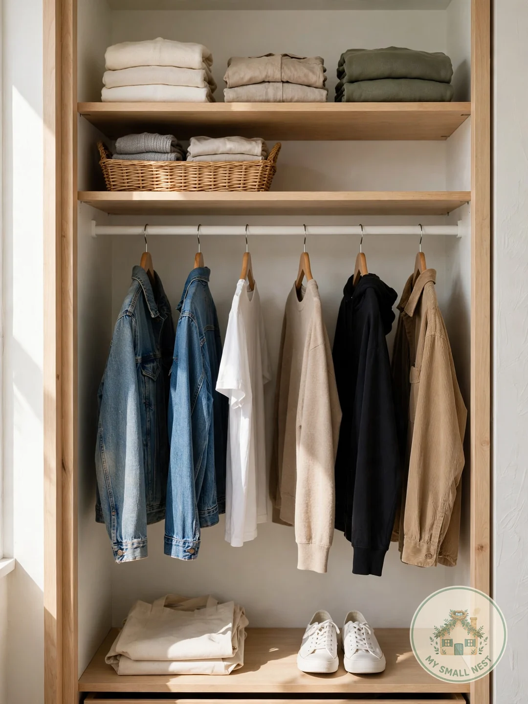 Do a Semester Closet Edit - dorm closet organization