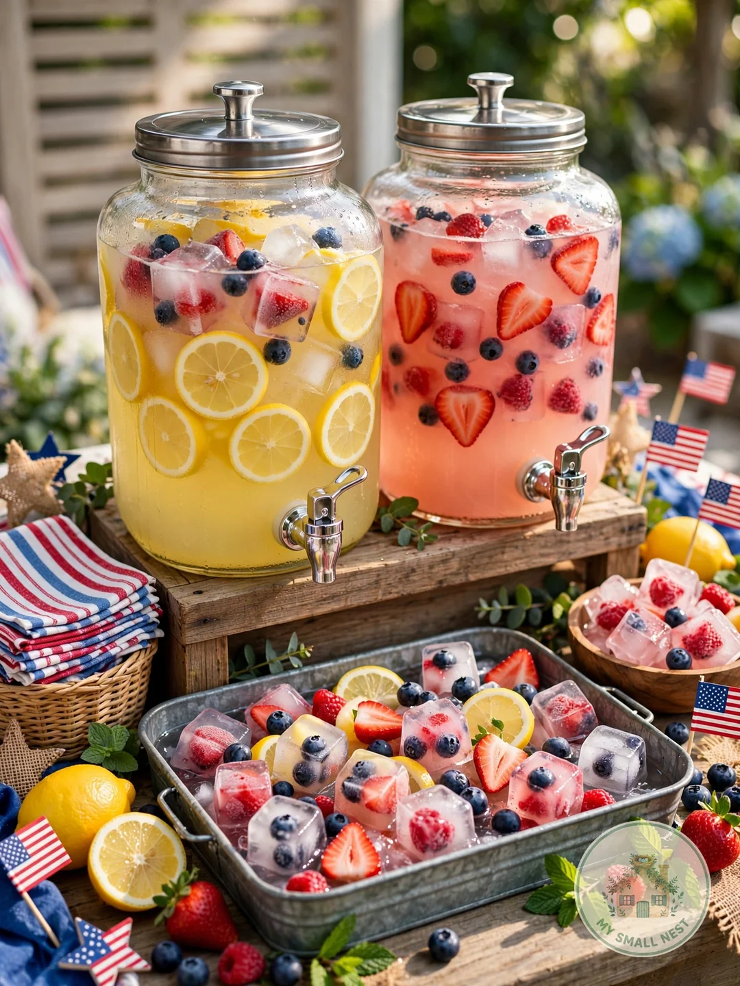 Self-Serve Drink Station - fourth of july food ideas