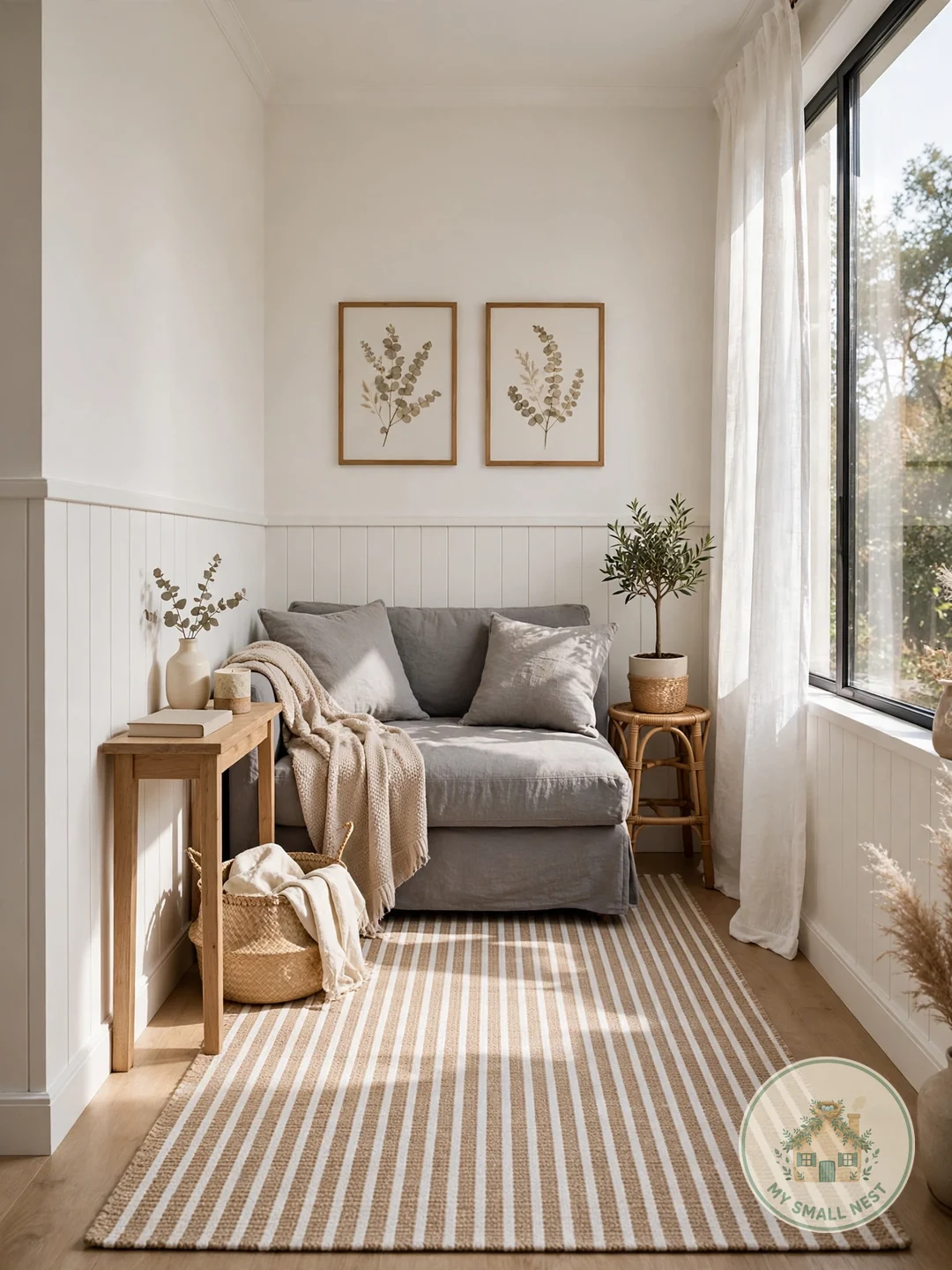 Stretch the Room with Stripes - living room rug ideas