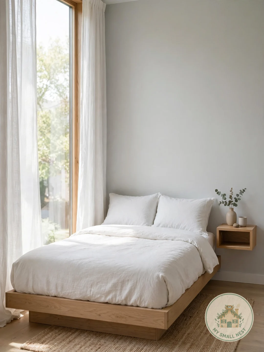Low Platform Bed, Maximum Air - minimalist bedroom ideas