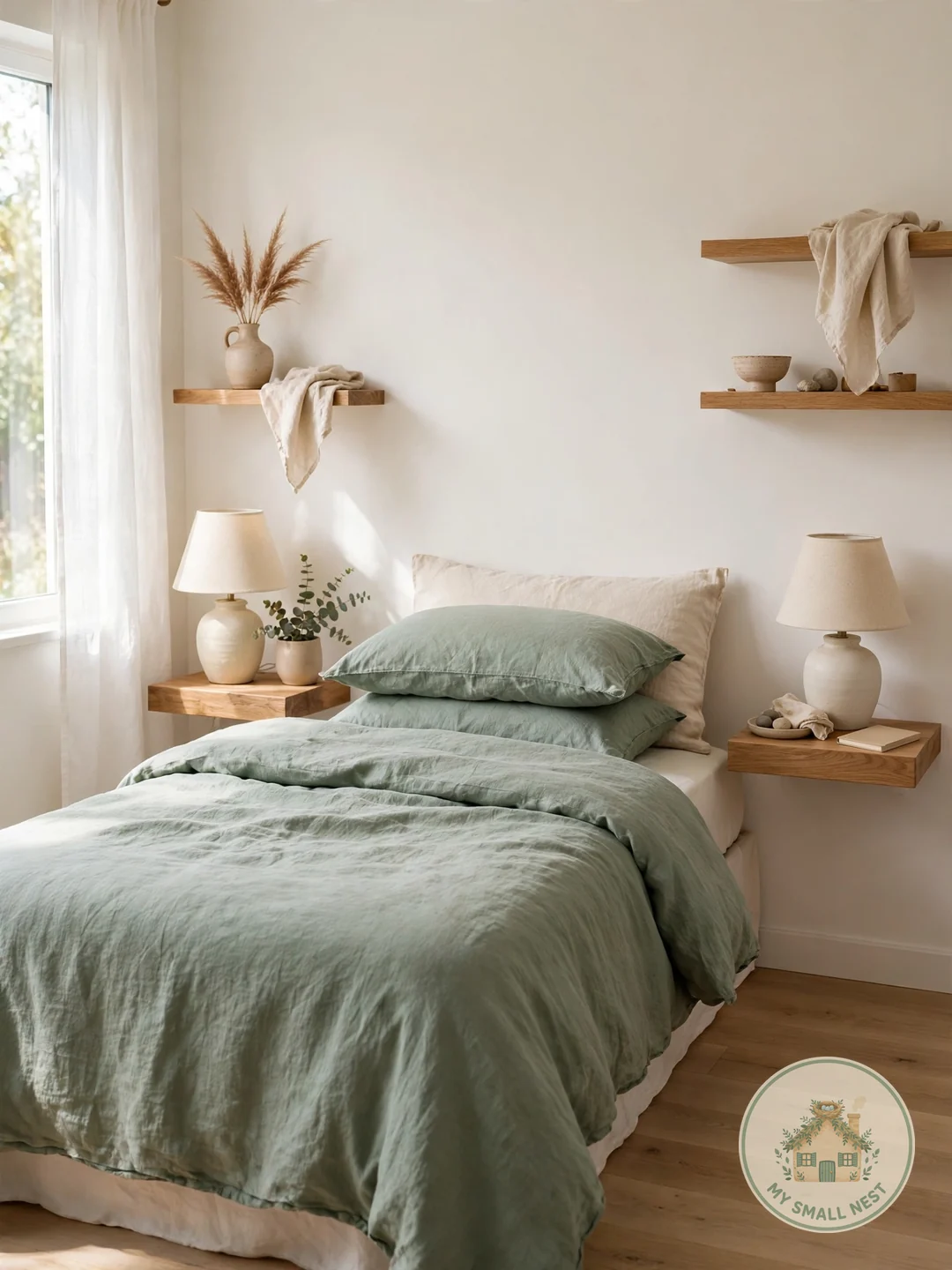 Floating Nightstands - minimalist bedroom ideas