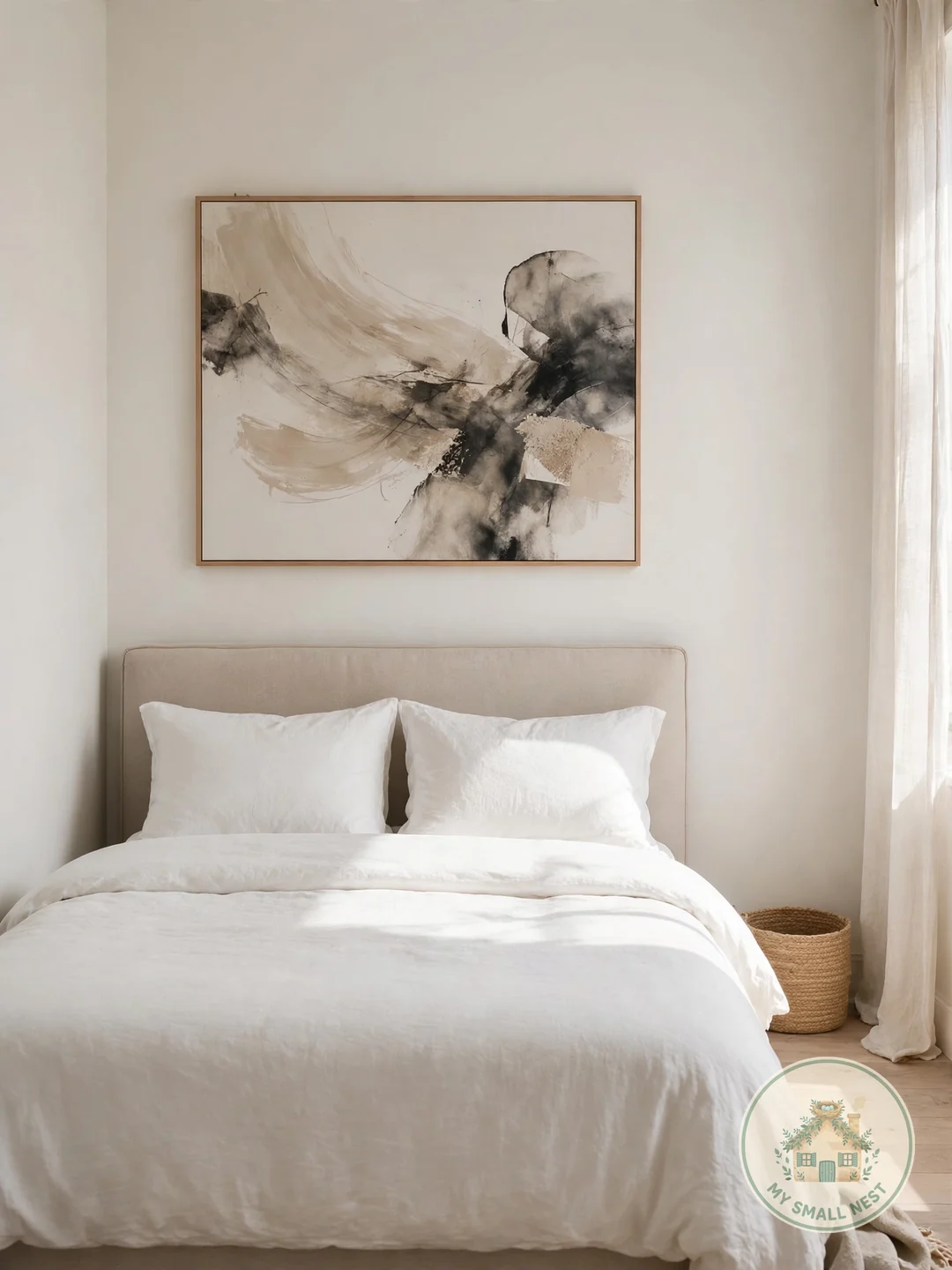 One Statement Artwork Only - minimalist bedroom ideas