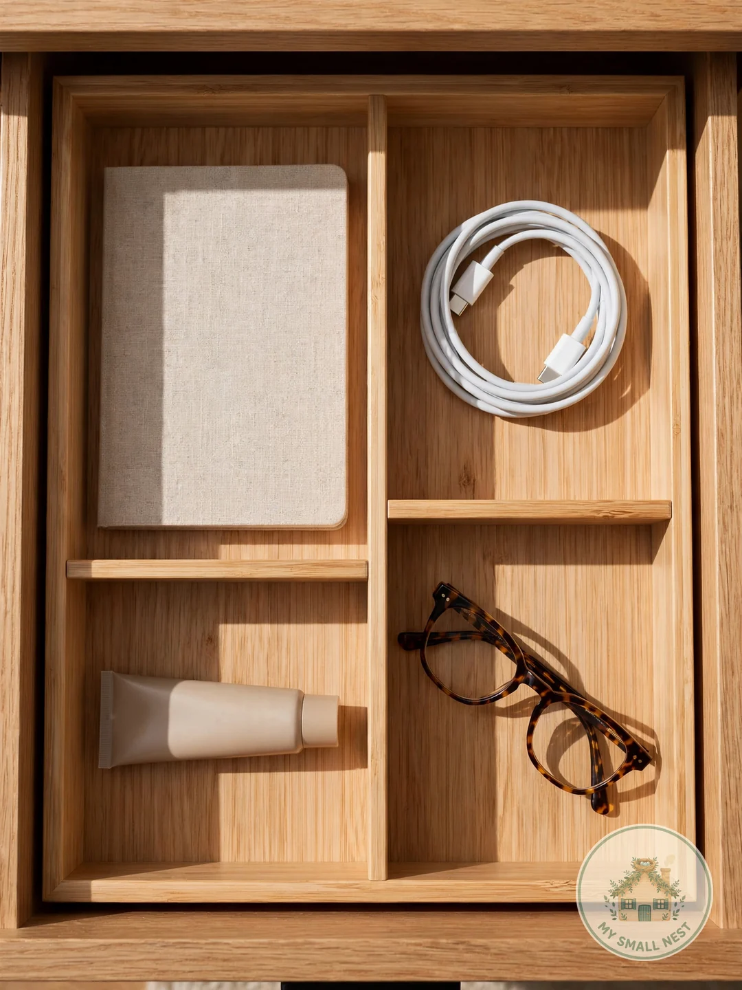 Drawer Dividers for Tiny Drawers - nightstand organization