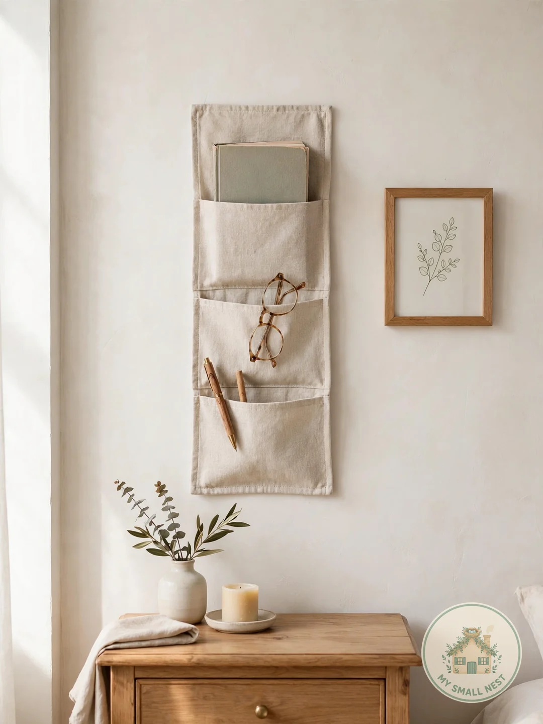 Vertical Wall Pocket Organizer - nightstand organization