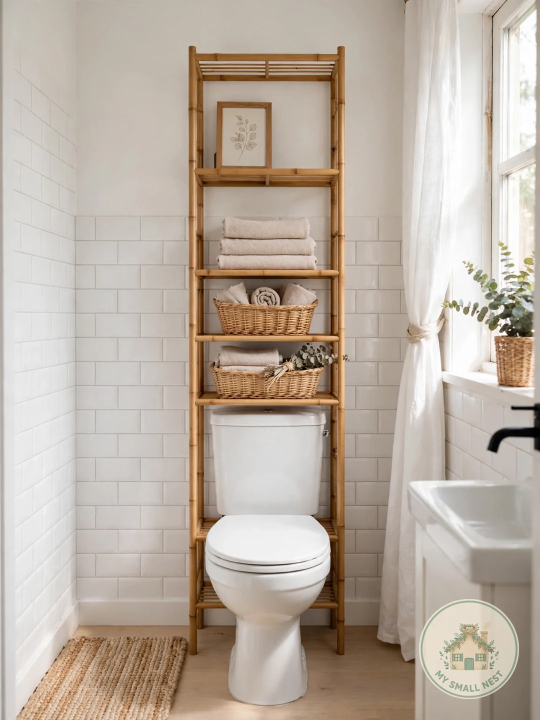 The Classic Freestanding Etagere - over toilet storage
