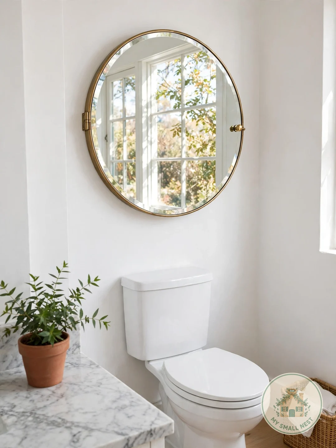 A Mirrored Medicine Cabinet - over toilet storage