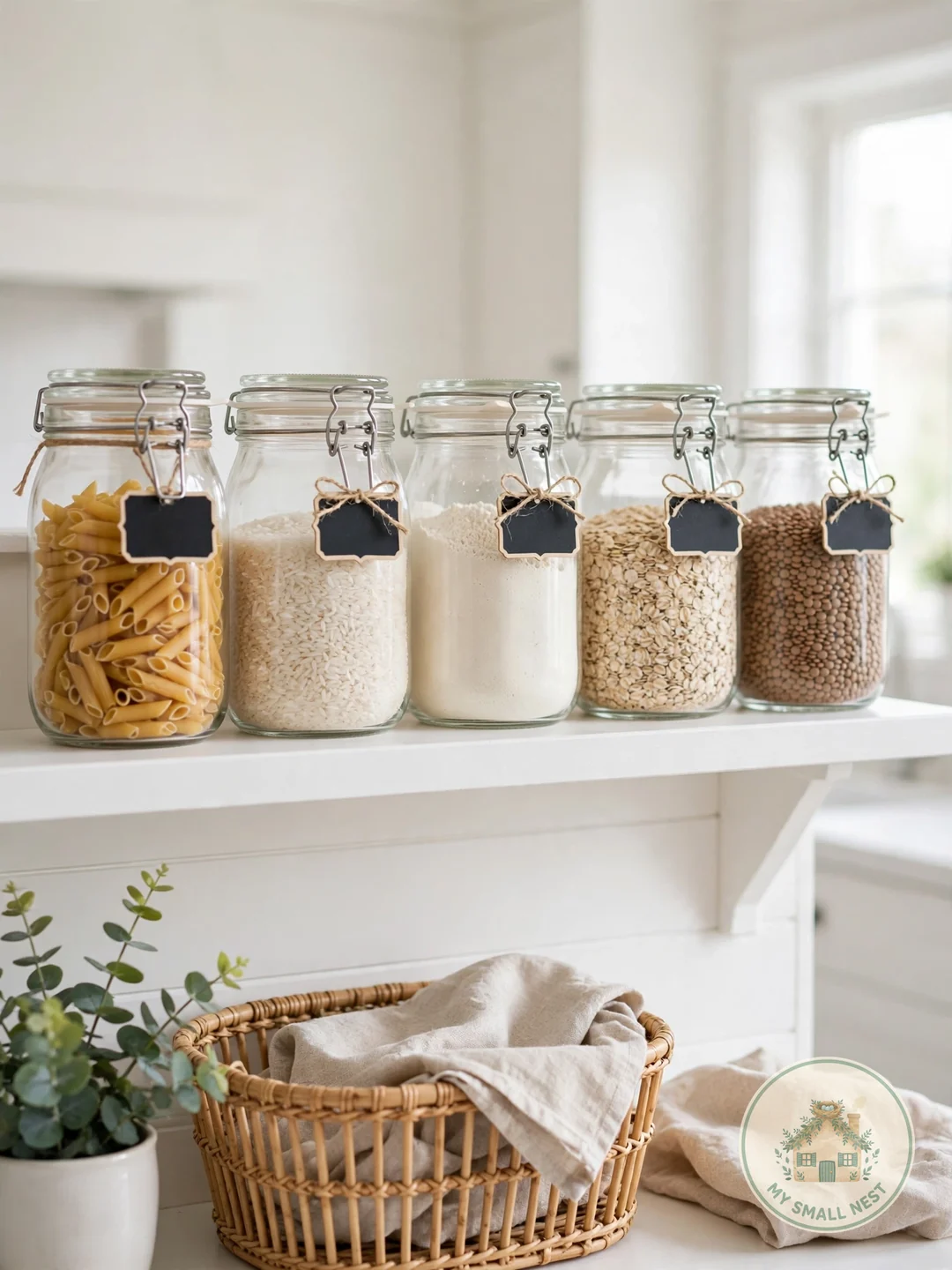 Decant Into Clear Jars - pantry organization
