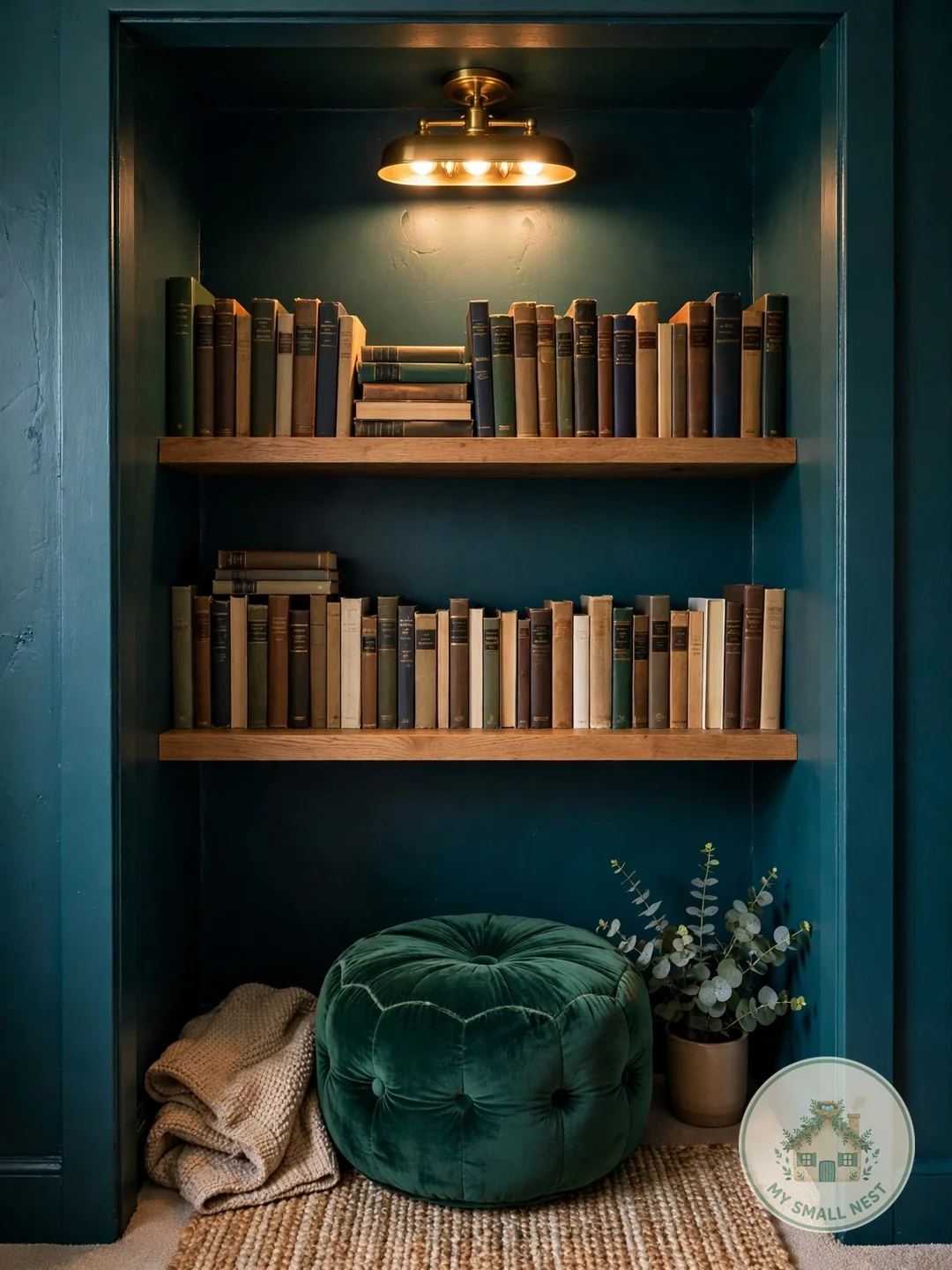 A Closet Turned Mini Library - reading nook ideas