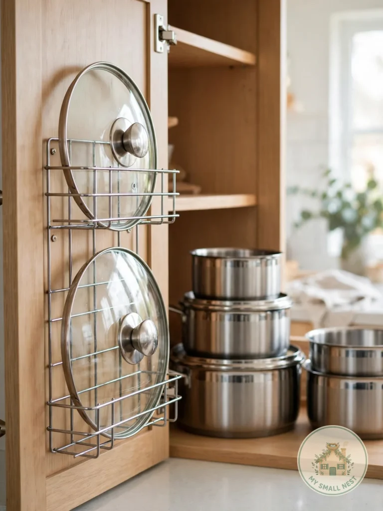 17 Pot Lid Storage Ideas That Finally End the Cabinet Chaos