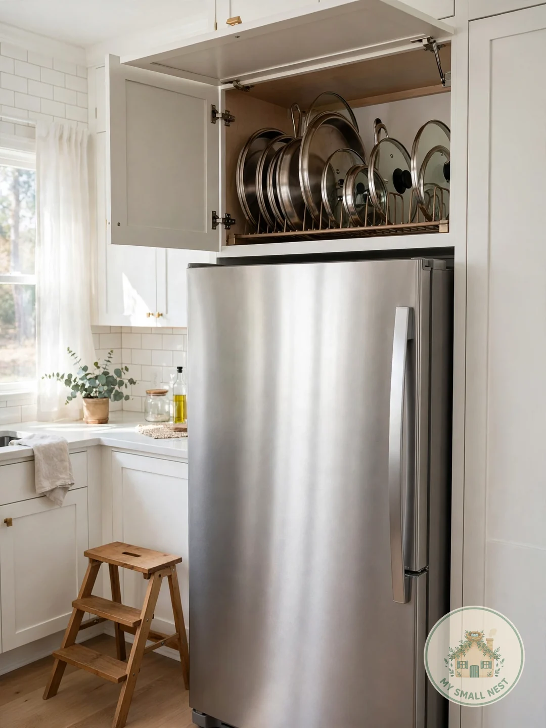 Try a Countertop Lid Holder for Daily Lids - pot lid storage ideas