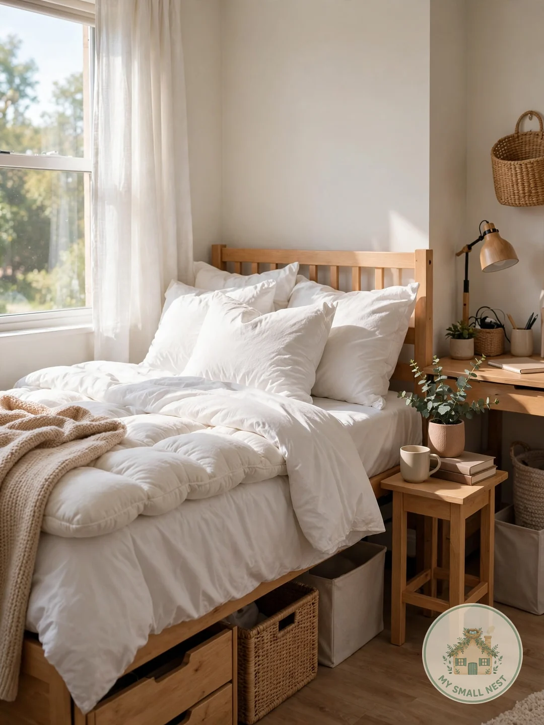 Nail the Sleep Setup First - dorm room essentials