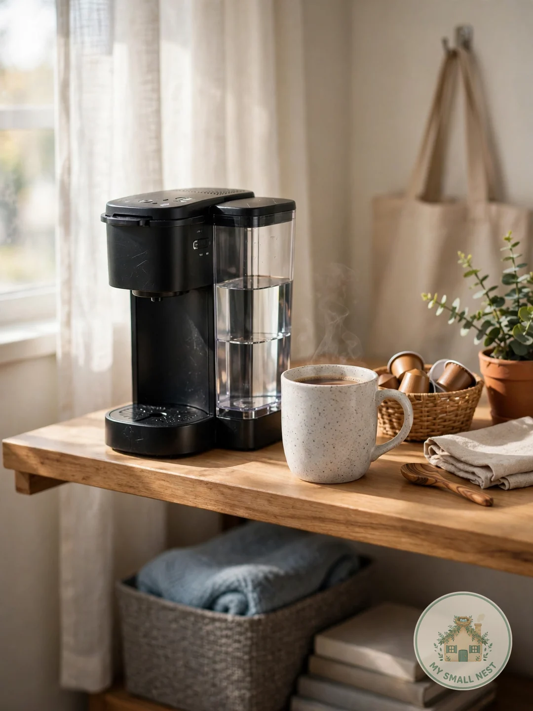 Fuel Mornings with a Coffee Station - dorm room essentials