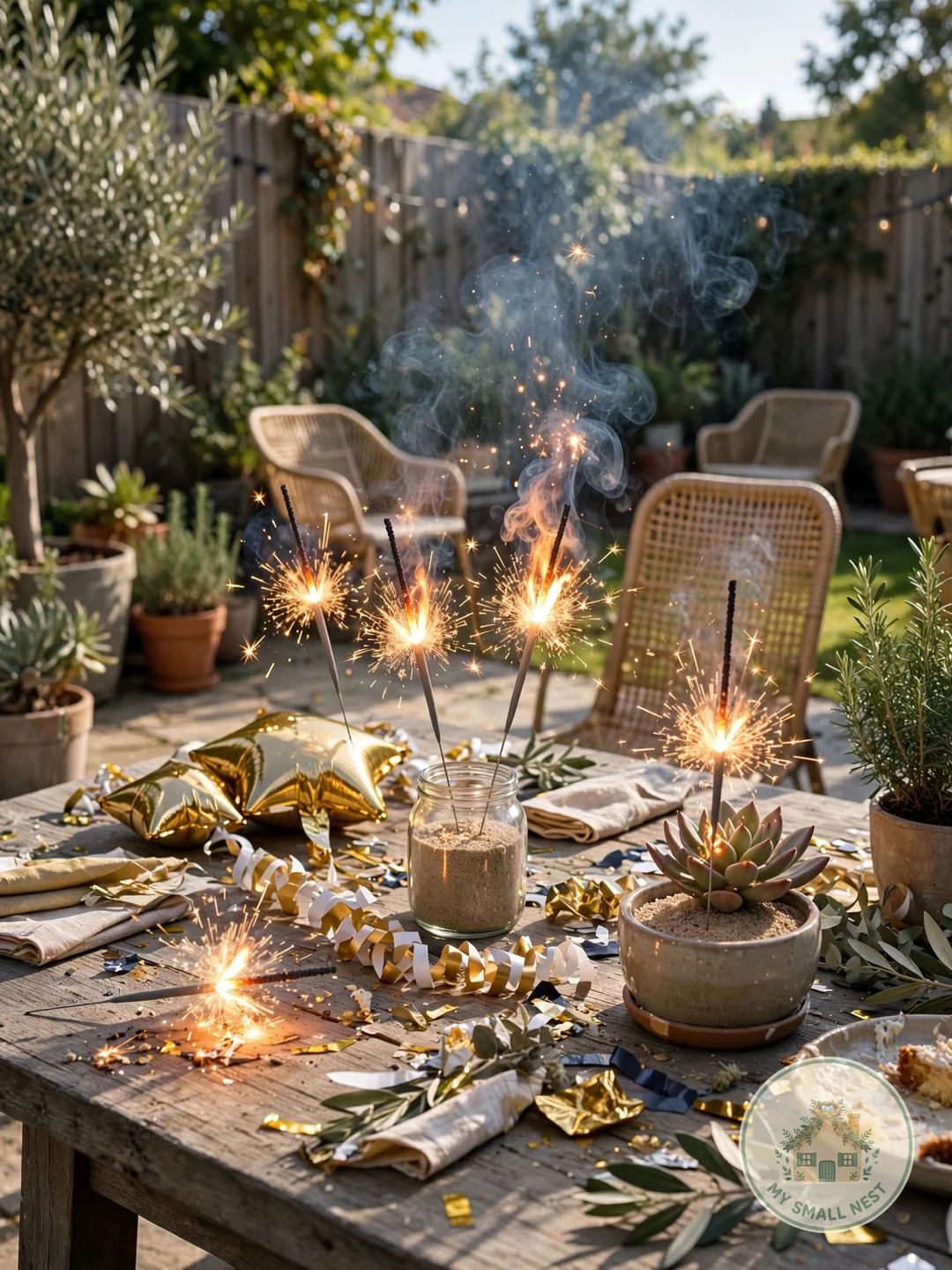 End with Sparklers or Lanterns - backyard party ideas