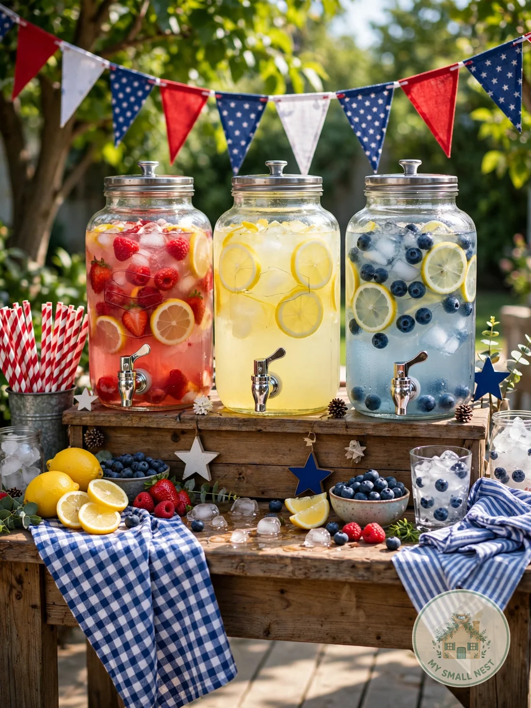 Build a Patriotic Drink Station - fourth of july outdoor party ideas