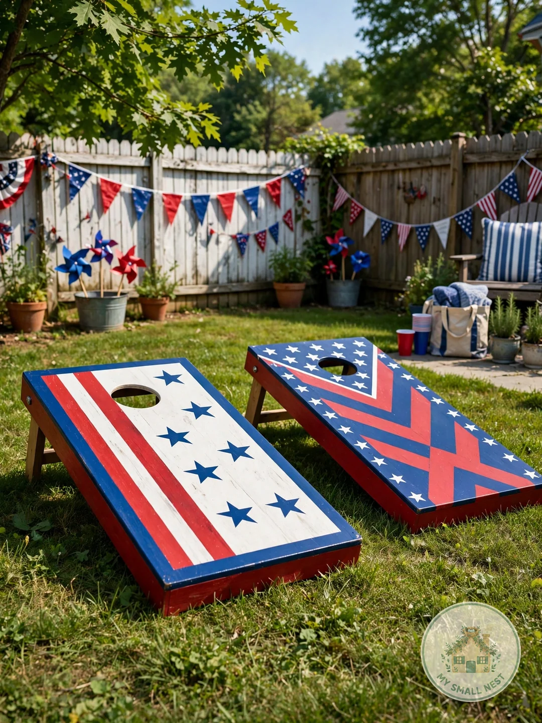 Set Up a Cornhole Tournament - fourth of july outdoor party ideas