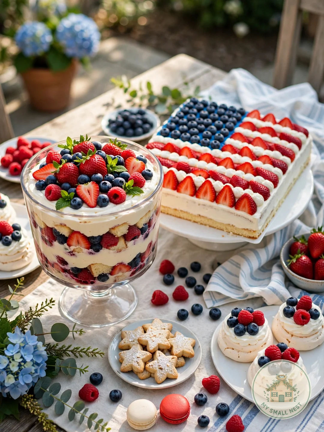 Create a Star-Spangled Dessert Table - fourth of july outdoor party ideas