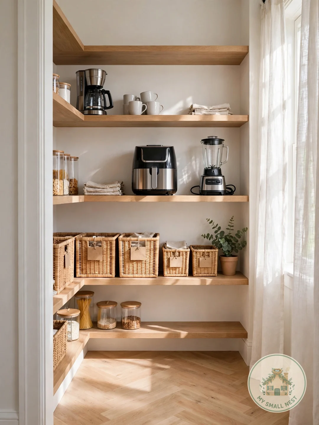Turn the Pantry Into an Appliance Station - small appliance organization ideas