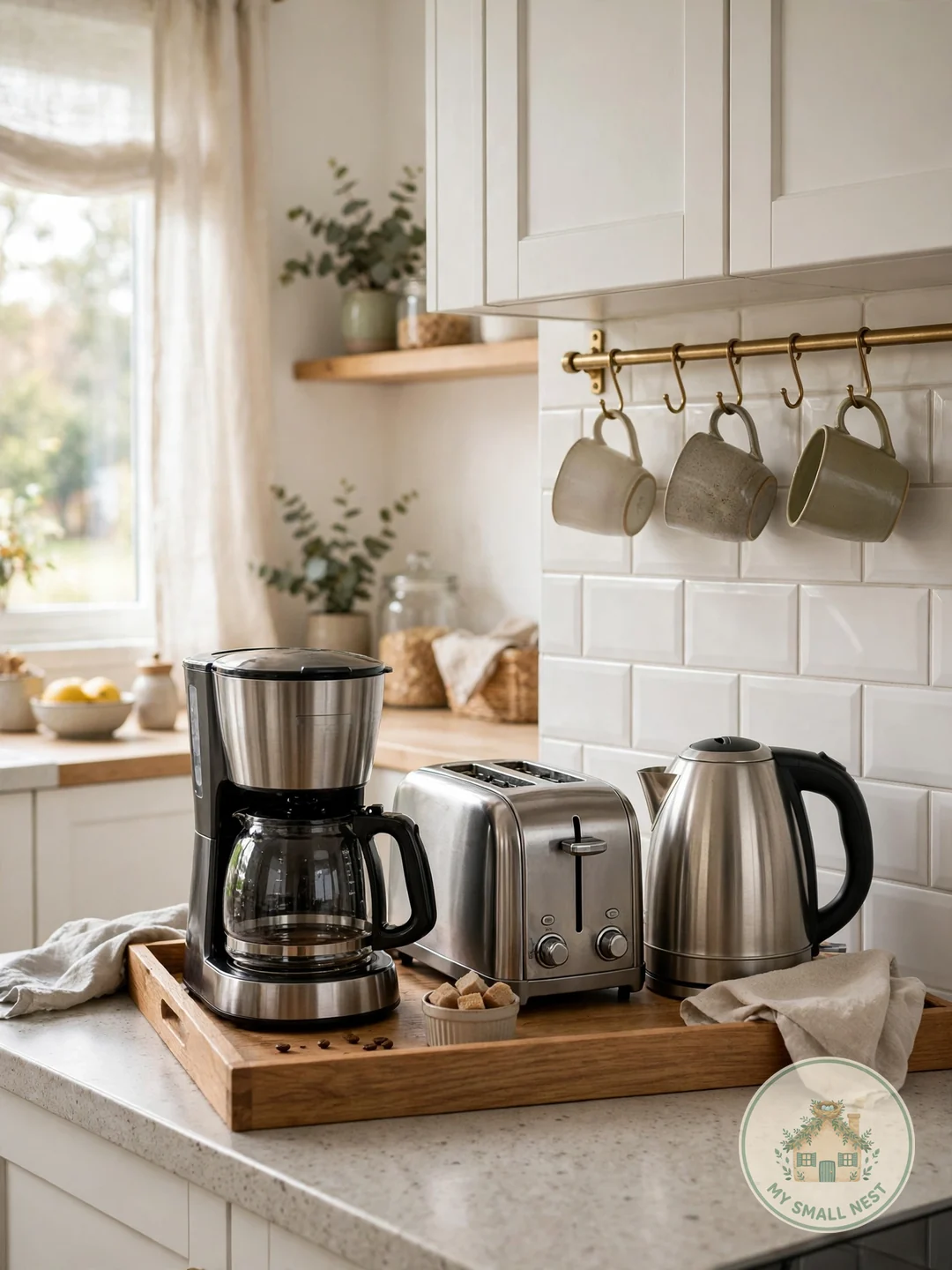 Create a Breakfast Appliance Zone - small appliance organization ideas