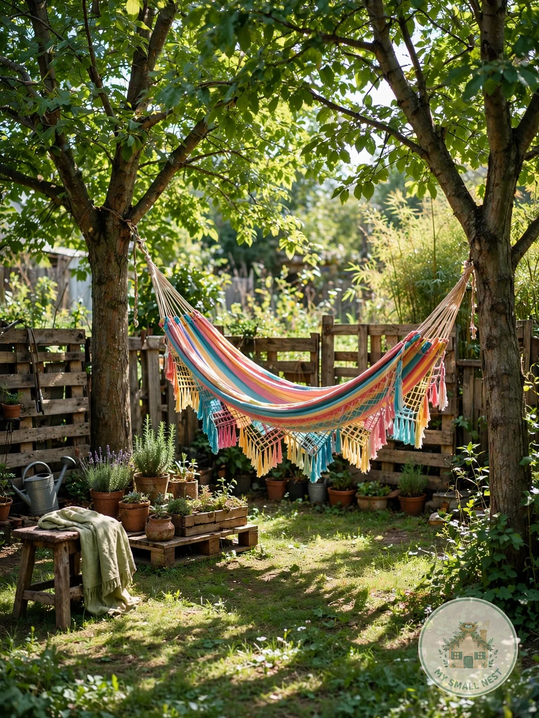 Hammock Hangout - backyard ideas on a budget