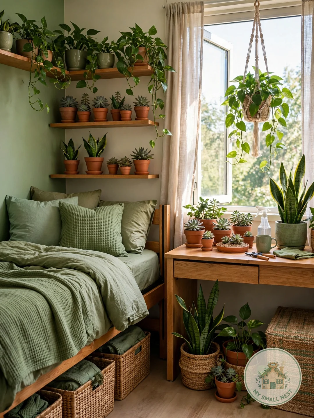 Dorm-Friendly Plant Collection - green dorm rooms