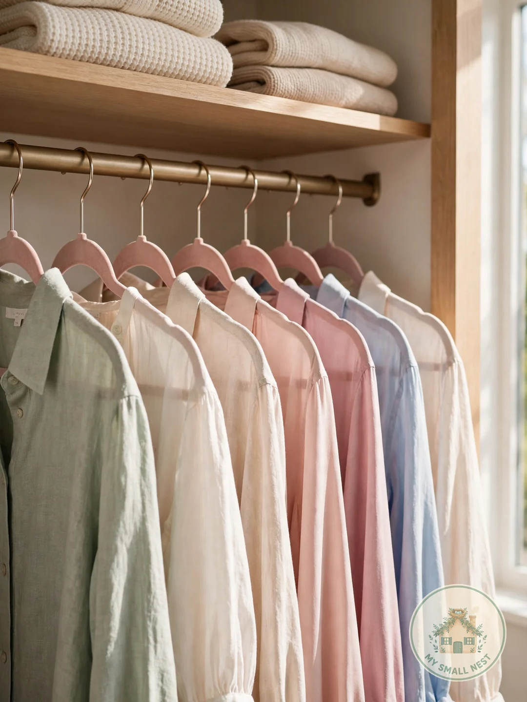 Switch to Slim Velvet Hangers - small closet makeover