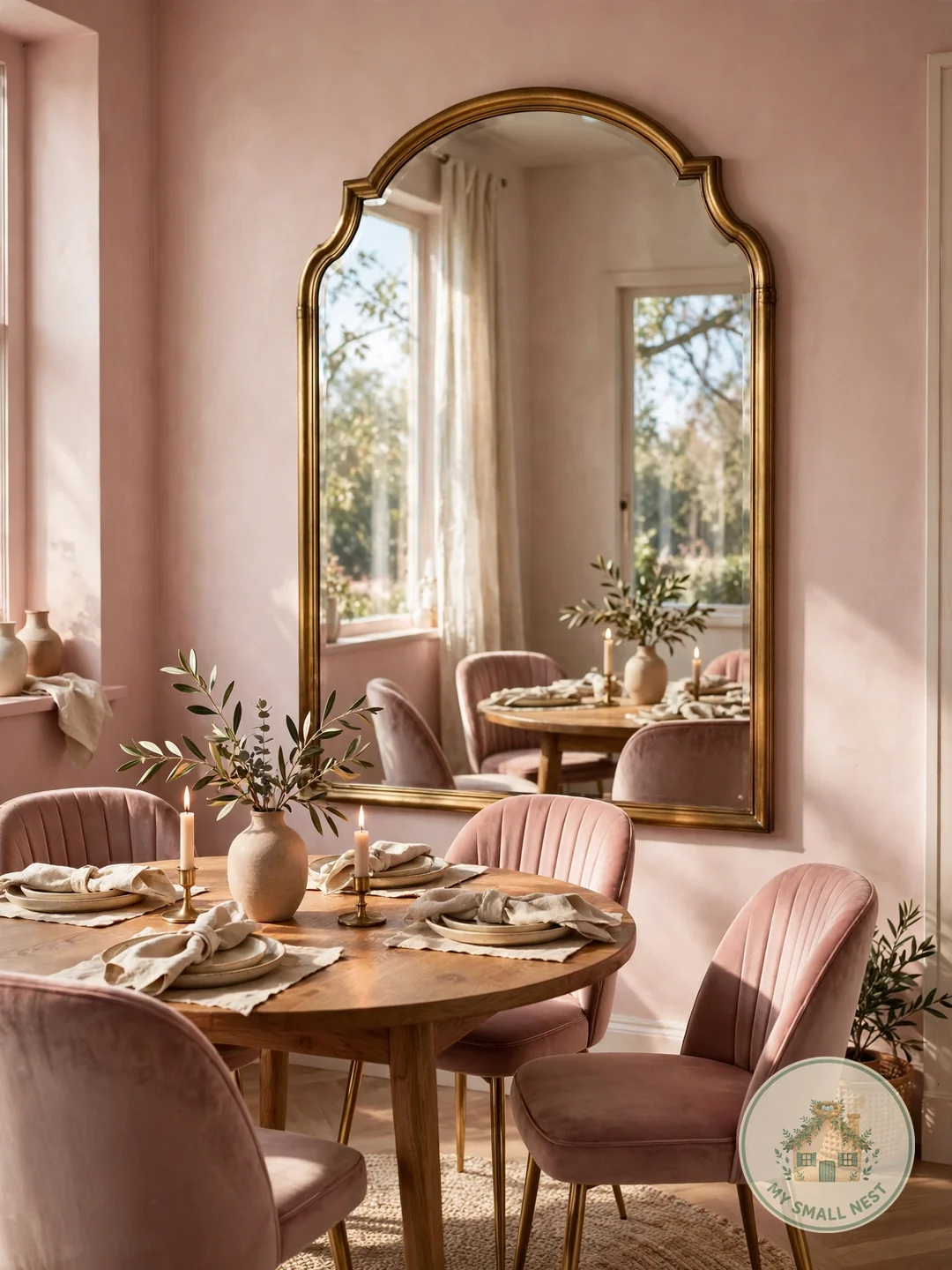A Big Mirror on the Wall - small dining room decor