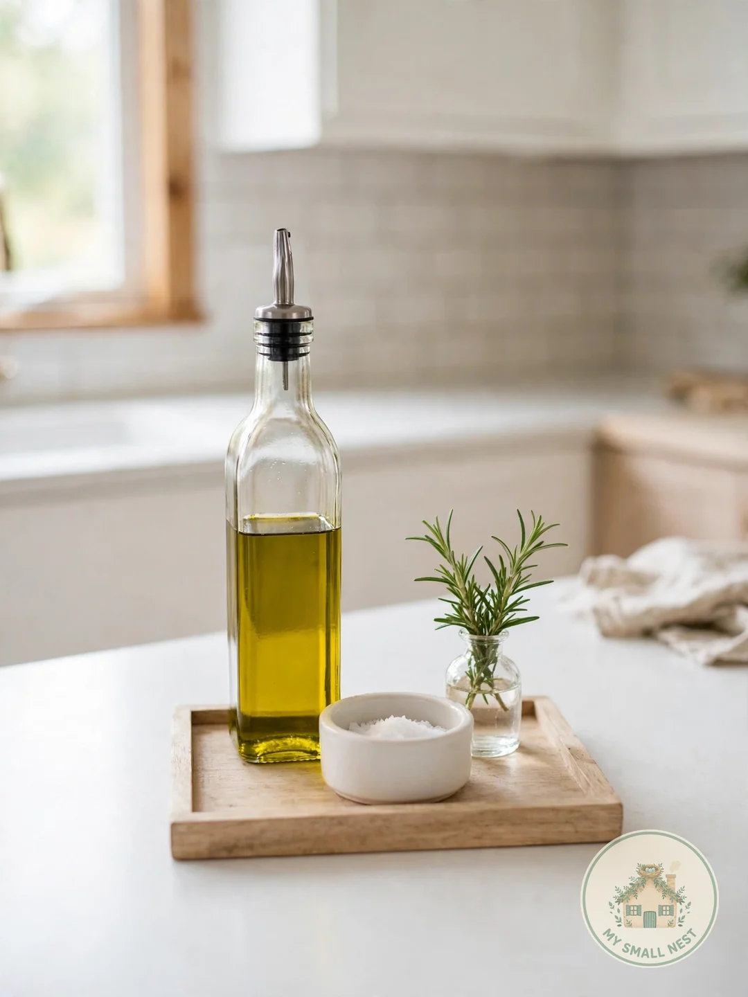 Corral Countertop Bottles on a Tray - small kitchen decor