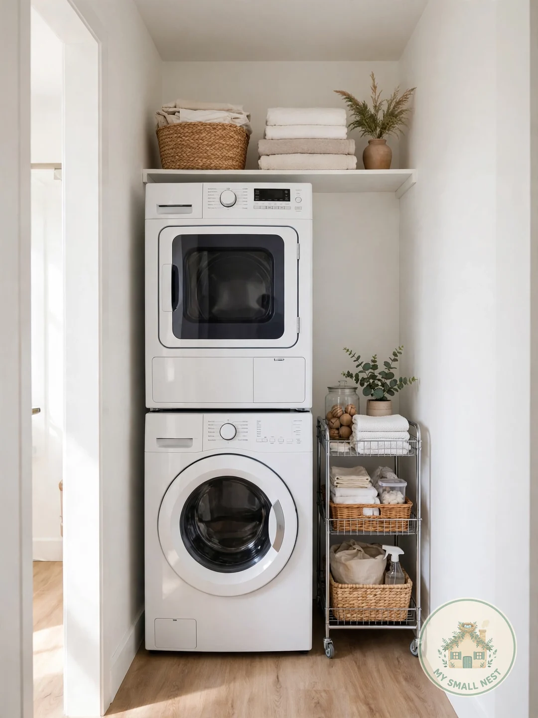 Stack Your Washer and Dryer - small laundry closet