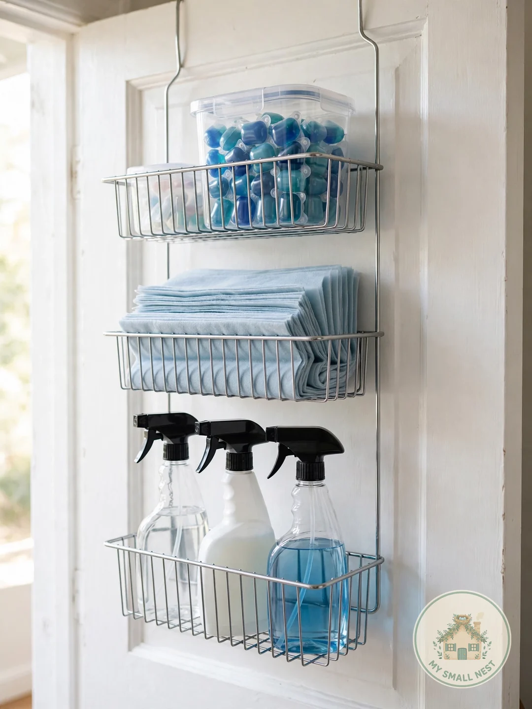 Over-the-Door Storage - small laundry closet