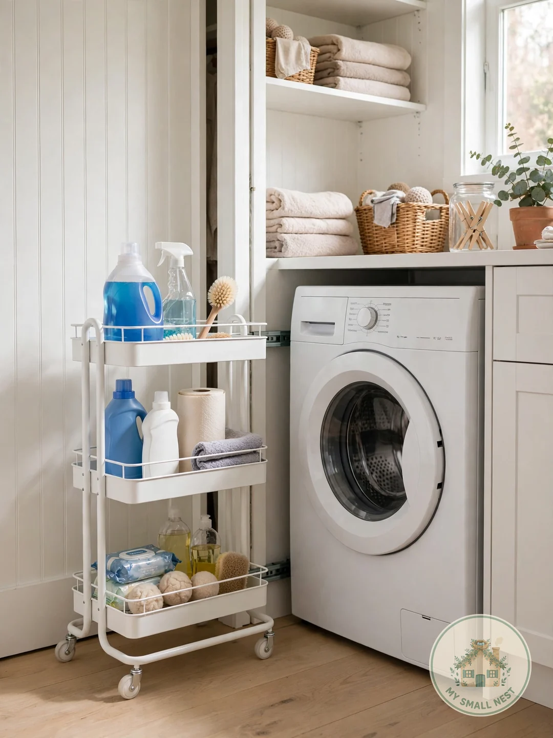 Slim Slide-Out Cart - small laundry closet