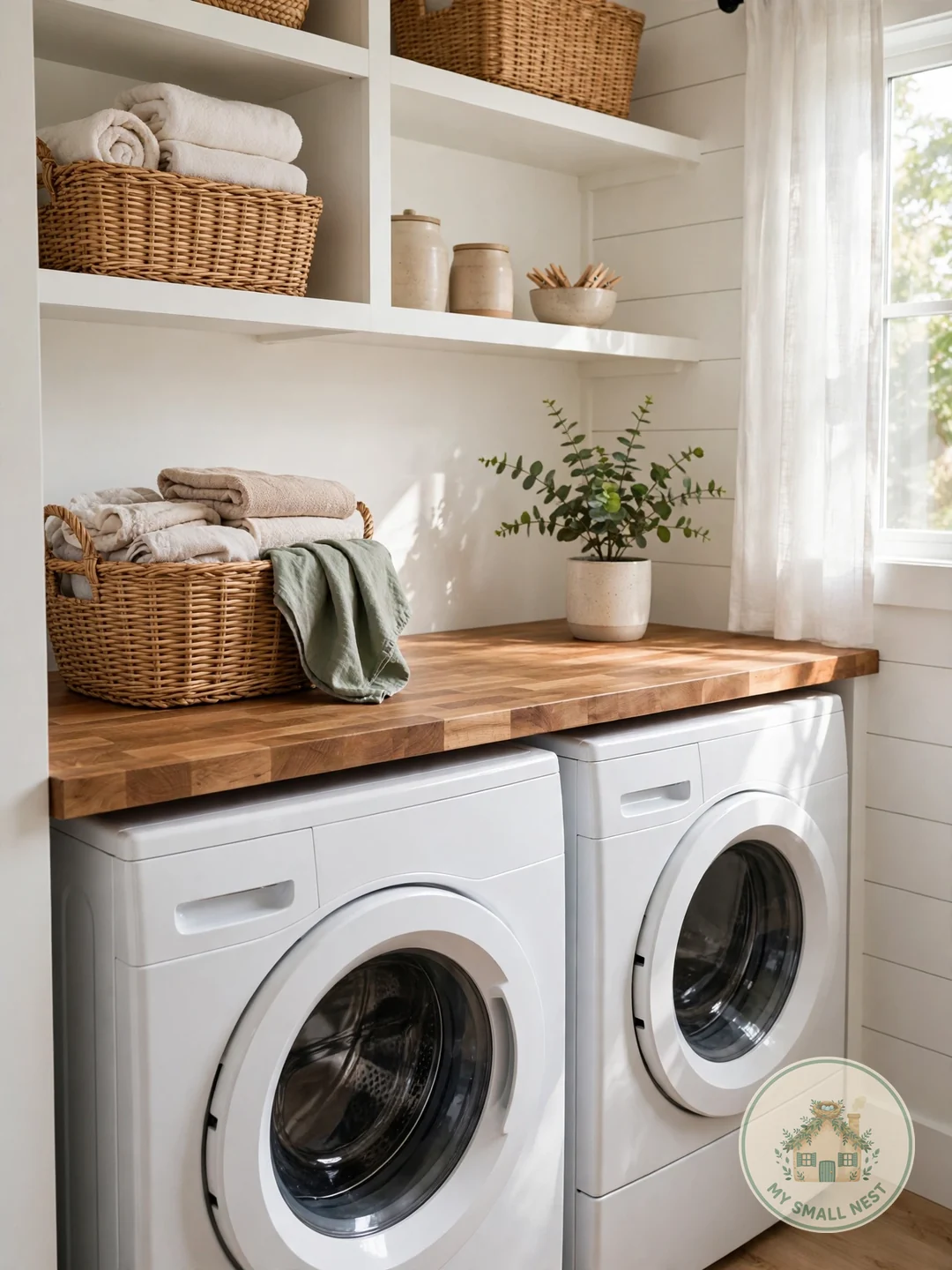 Countertop Over Front-Loaders - small laundry closet