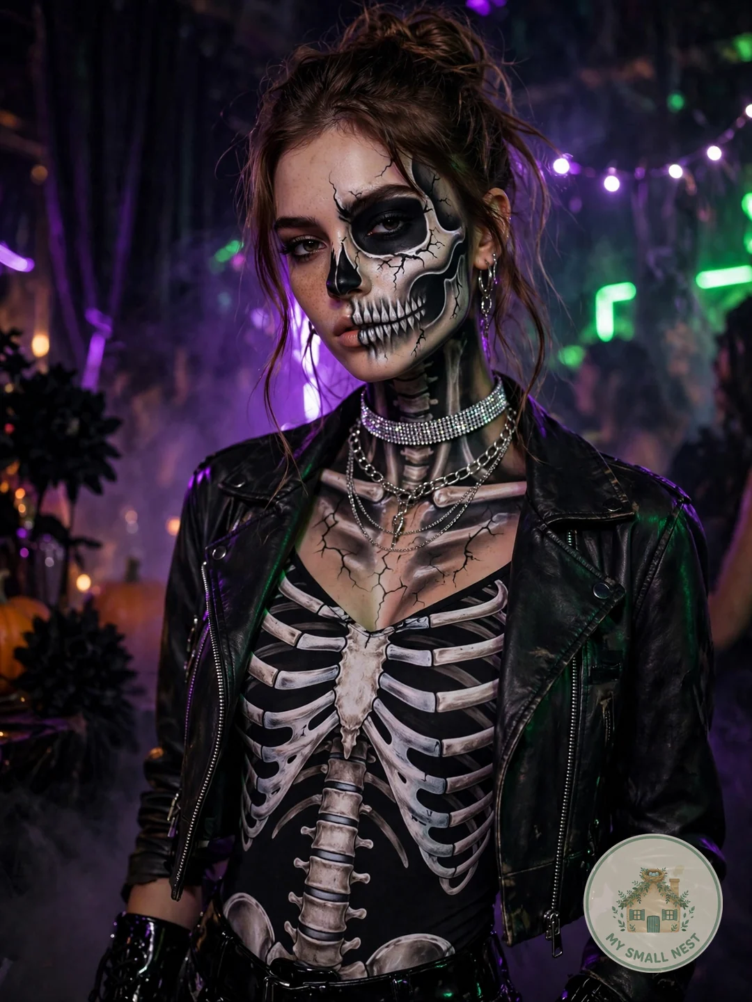 Glam Skeleton - unique Halloween college costumes