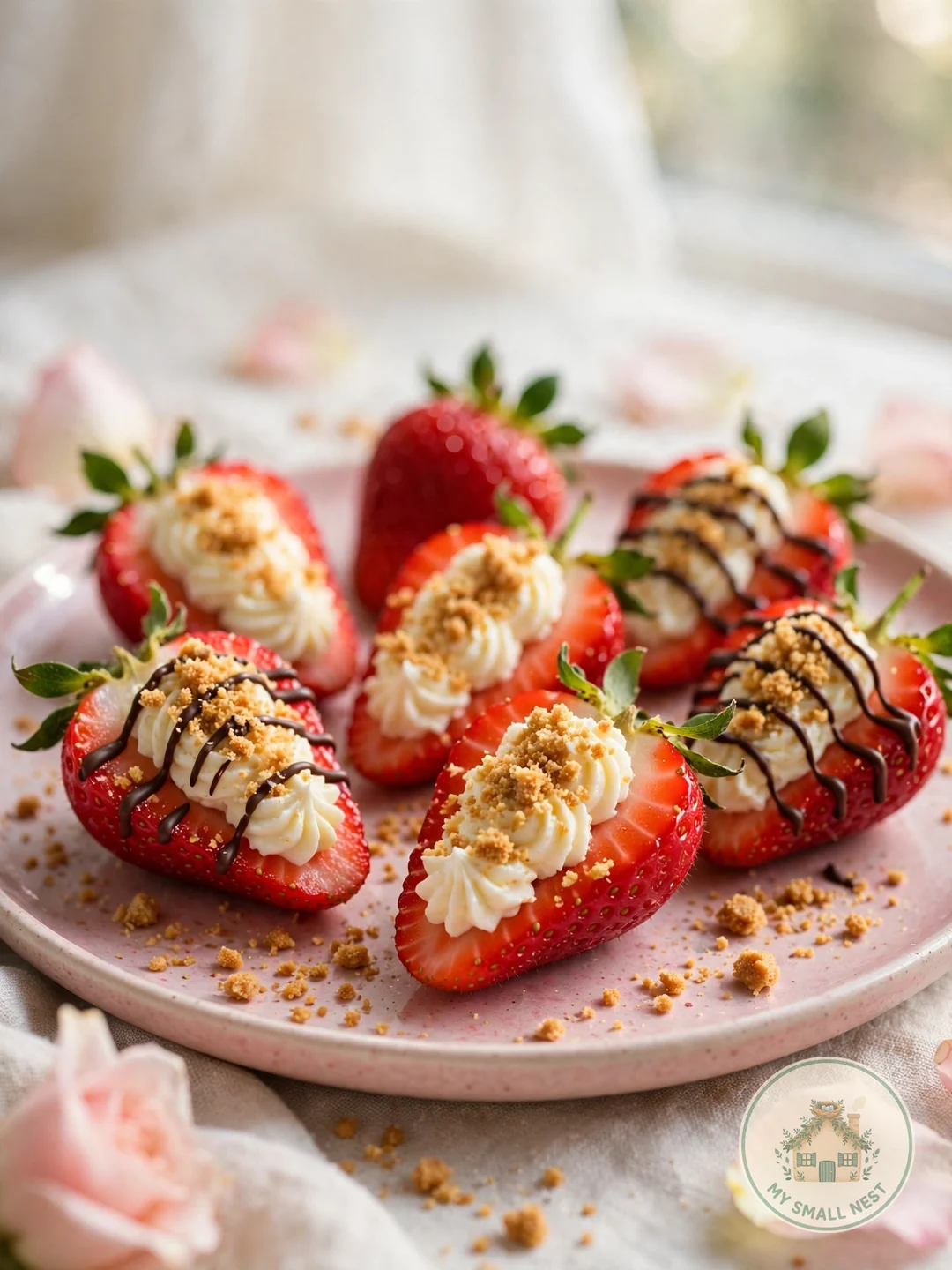 Cream Cheese Stuffed Strawberries - valentines day appetizers