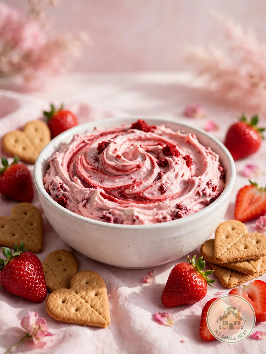 Red Velvet Cheesecake Dip - valentines day appetizers